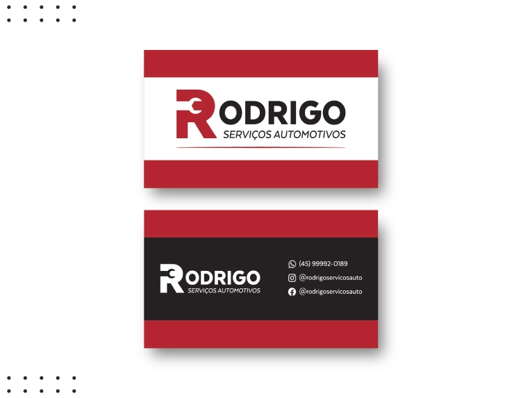 Cartão de Visitas Rodrigo Serviços Automotivos